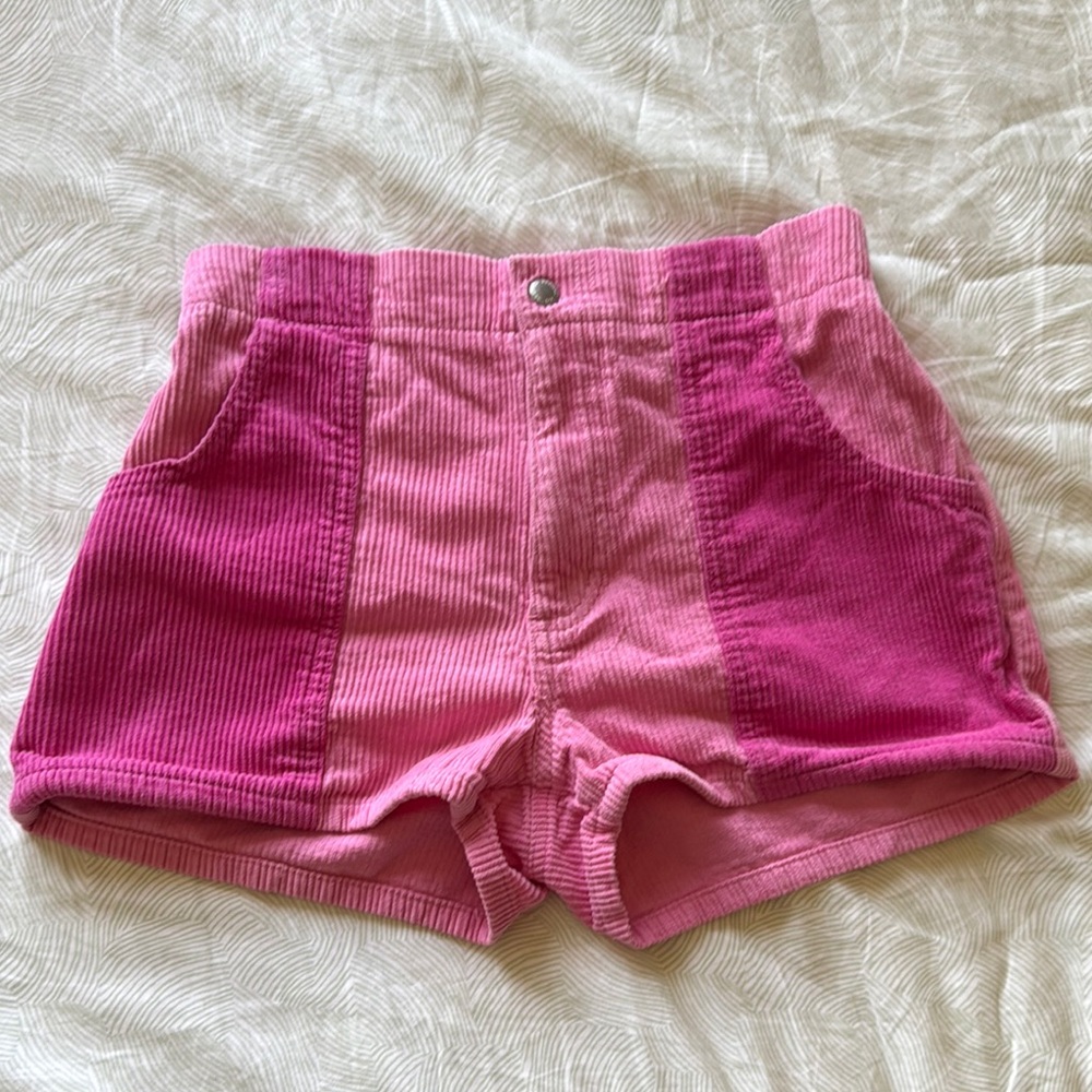 Pink Corduroy Women's Shorts